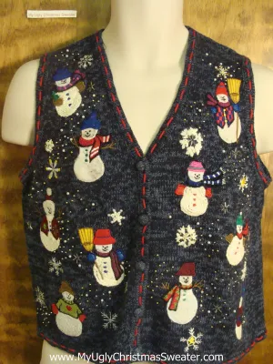 All Kinds of Snowmen Ugly Christmas Sweater Vest