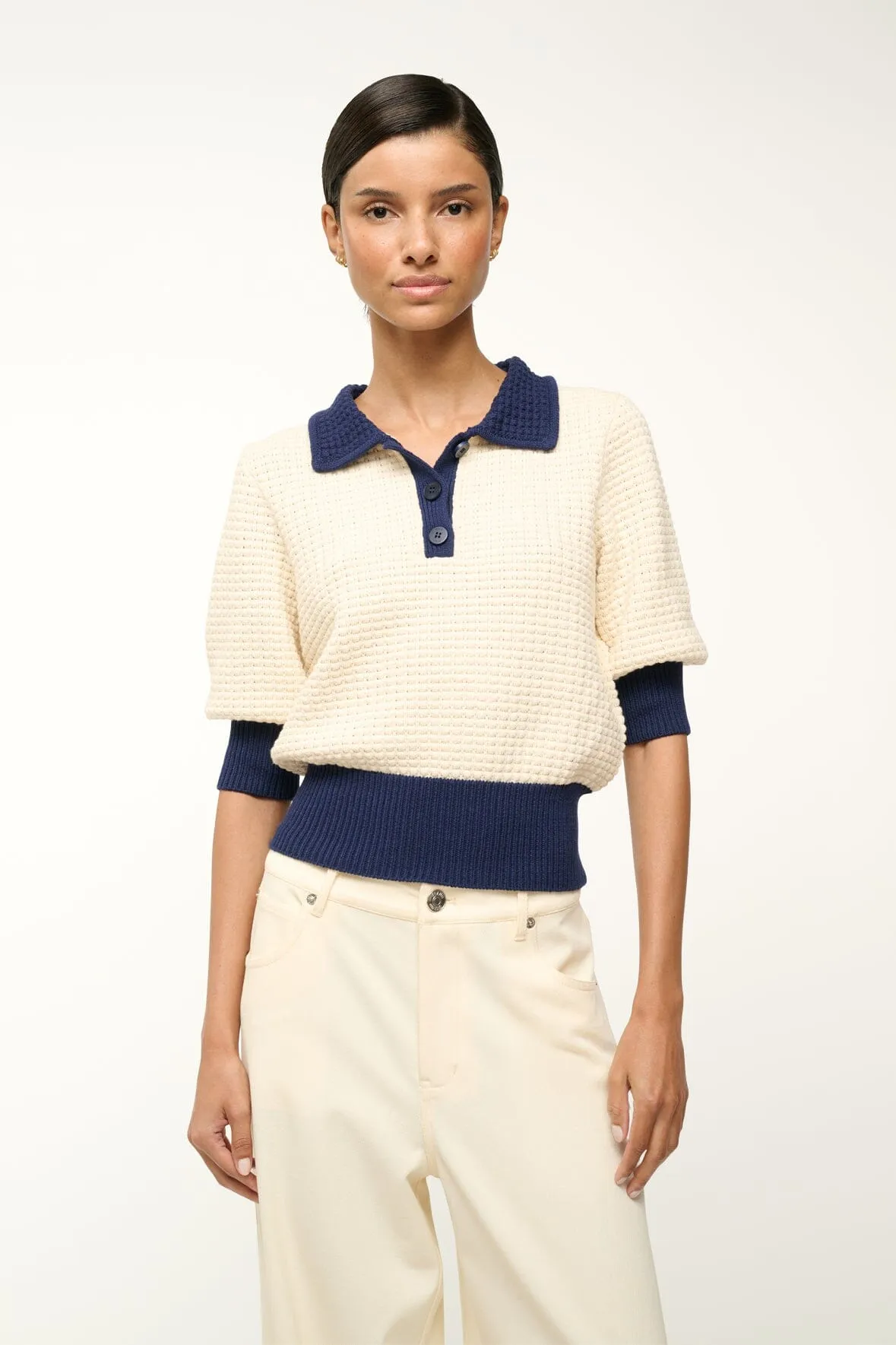 ALTEA SWEATER | IVORY NAVY