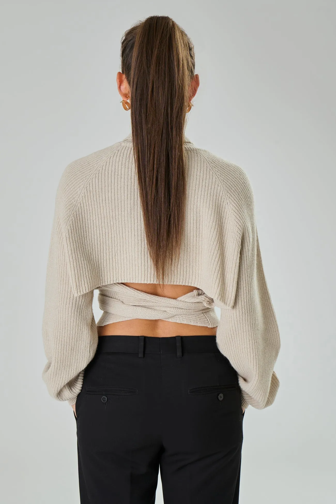 Amelie Cashmere Blend Turtleneck With Bow