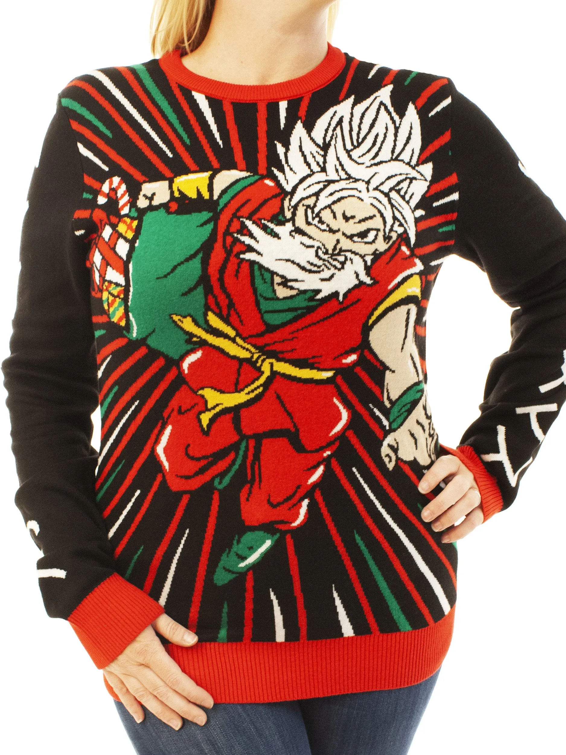 Anime Santa | Ugly Christmas Sweater For Men & Women | Unisex Sizing