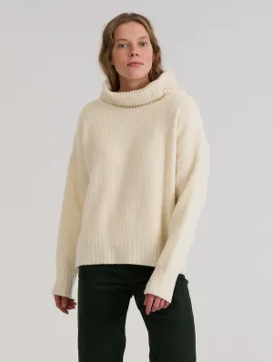 Asta Turtleneck Sweater Birch White