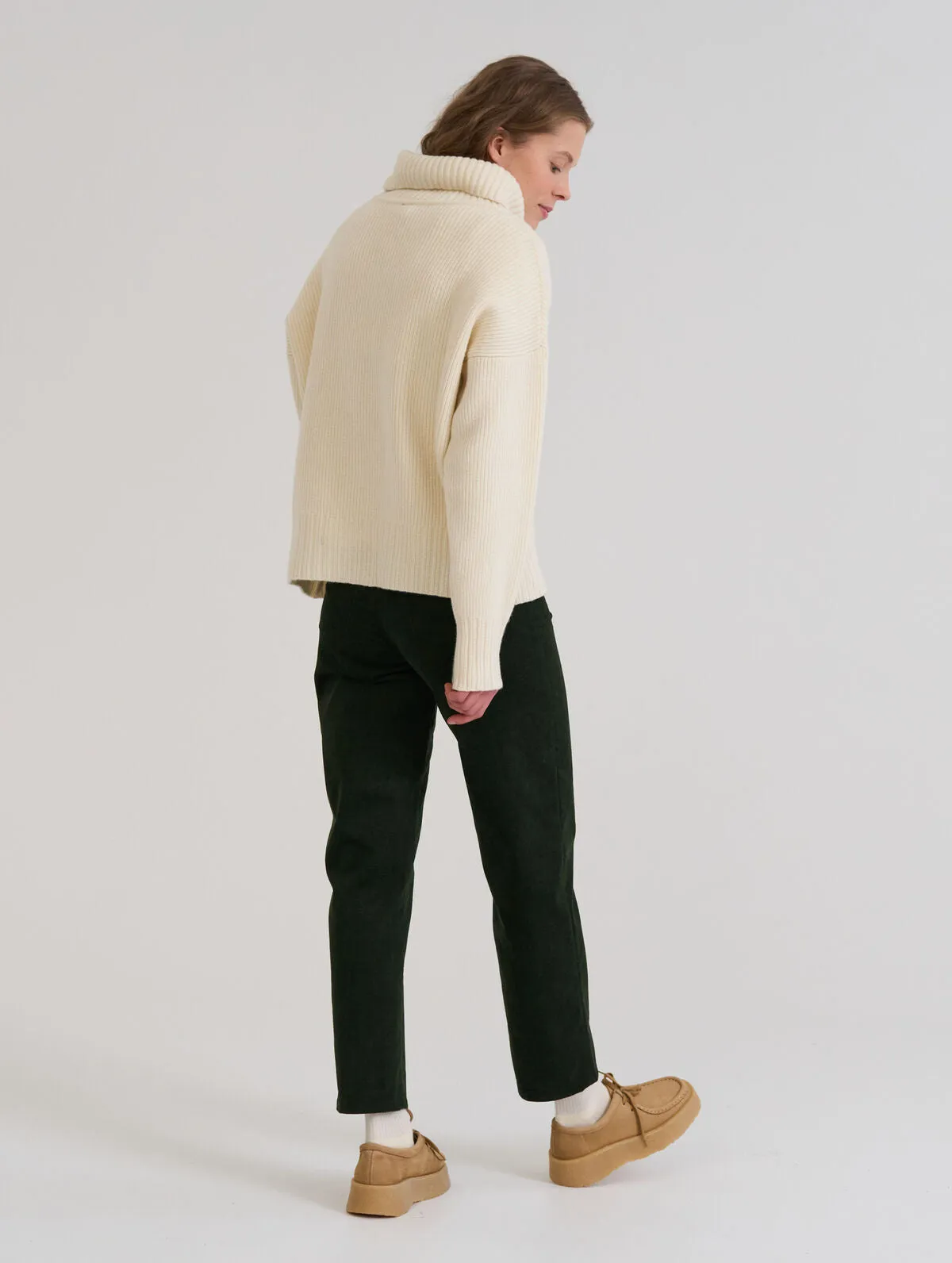 Asta Turtleneck Sweater Birch White