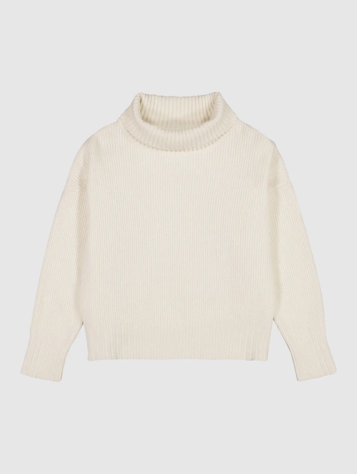 Asta Turtleneck Sweater Birch White