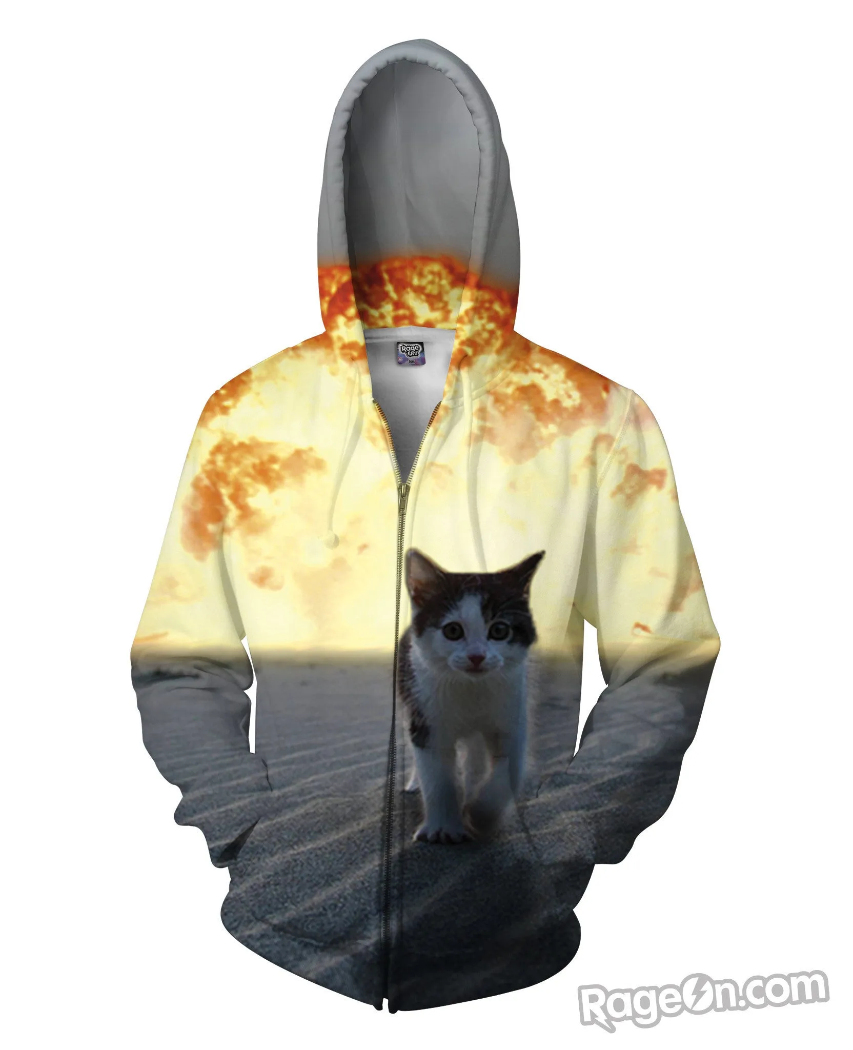 Cat Explosion Zip-Up Hoodie