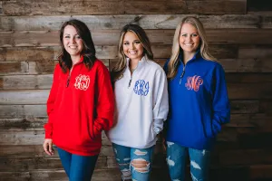 Charles River Quarterzip Monogrammed sweatshirt