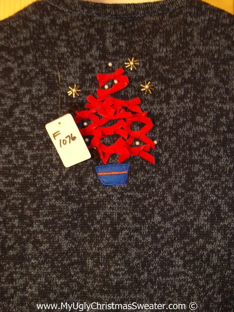 Child Size Tacky Holiday Sweater Vest with 3D Trees  (f1076)