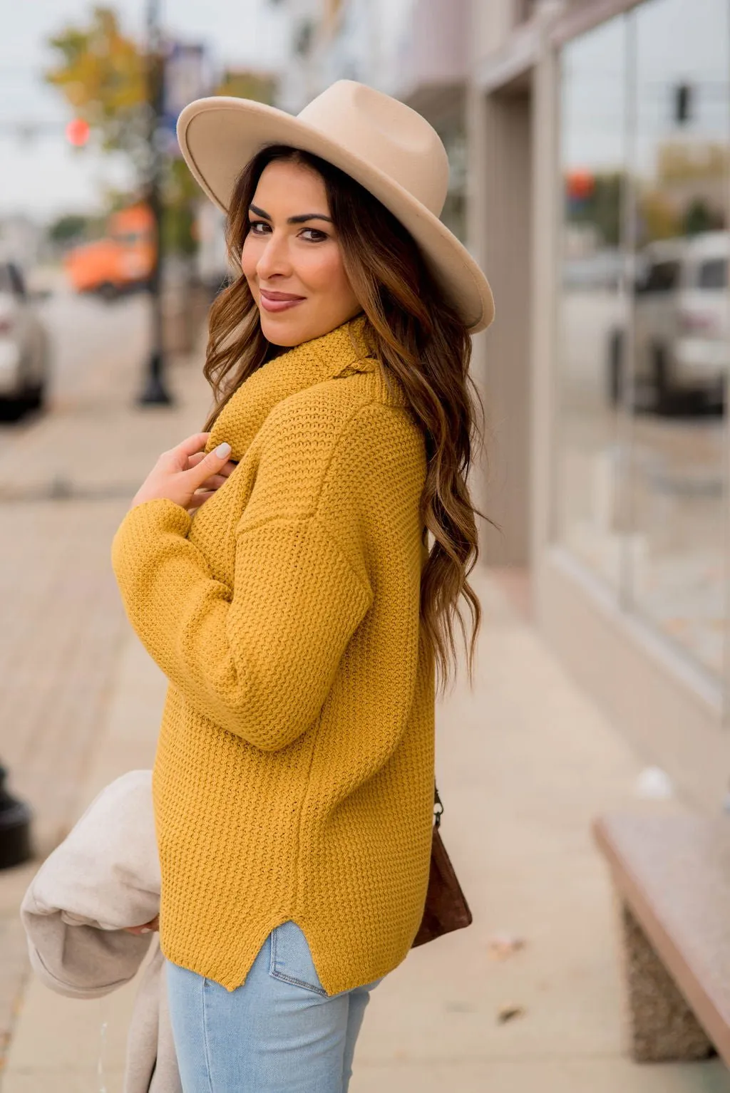 Cowl Neck Knit Sweater