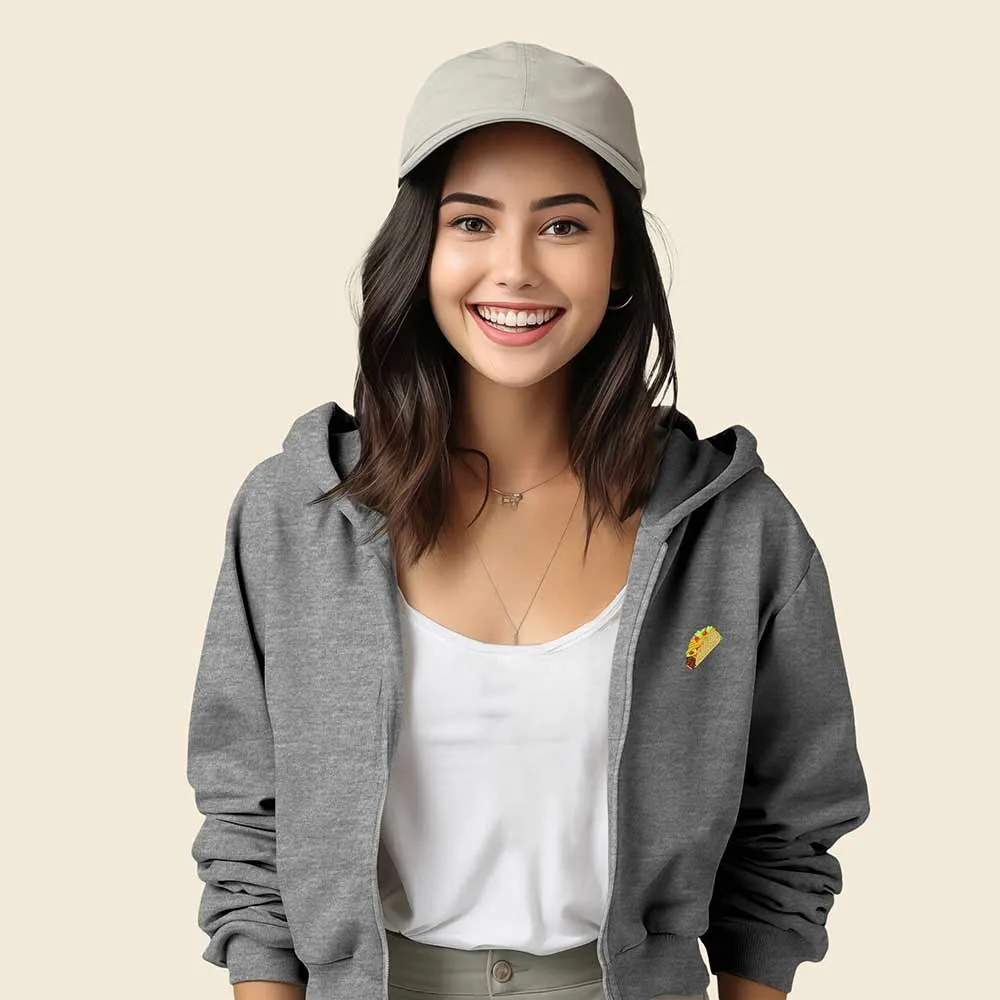 Dalix Taco Cropped Zip Hoodie