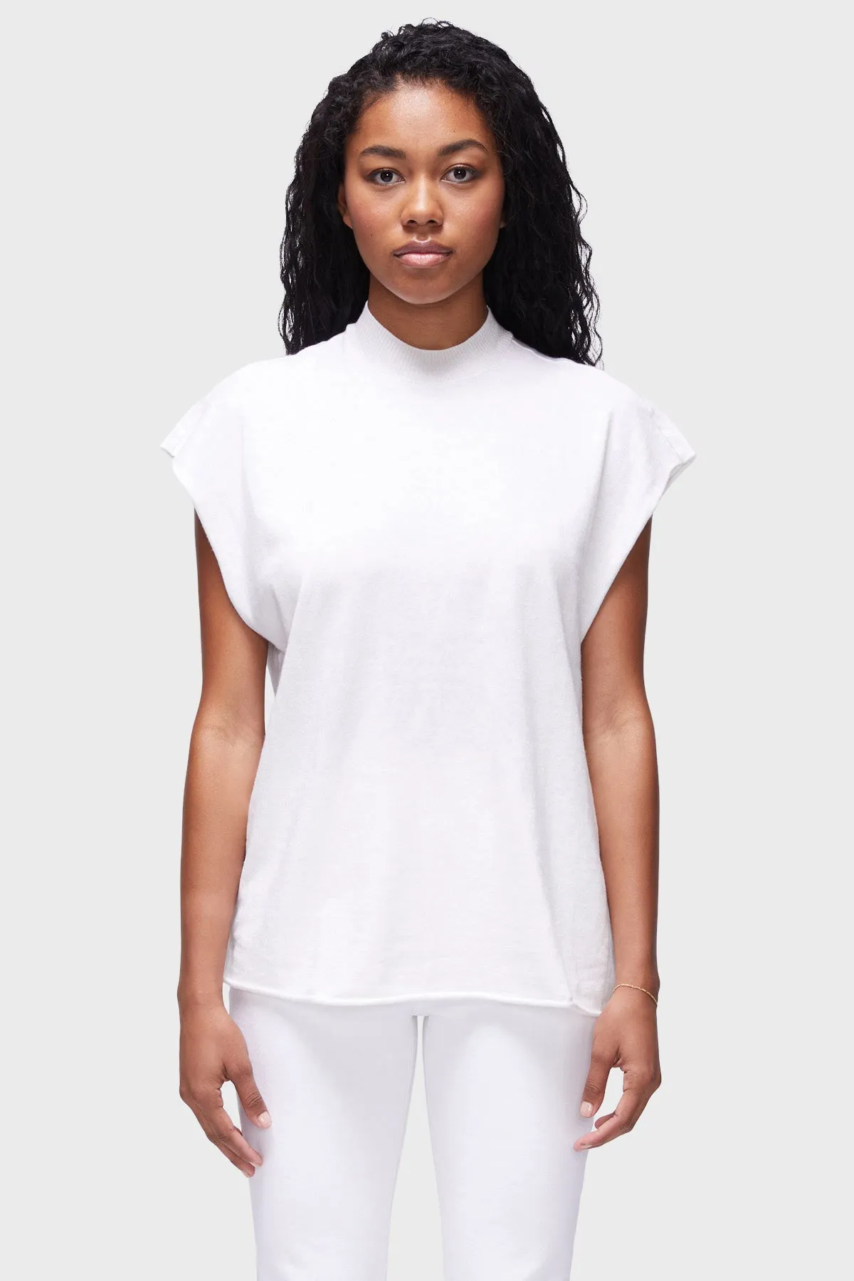 DSTLD Unisex Muscle Tee in Ivory