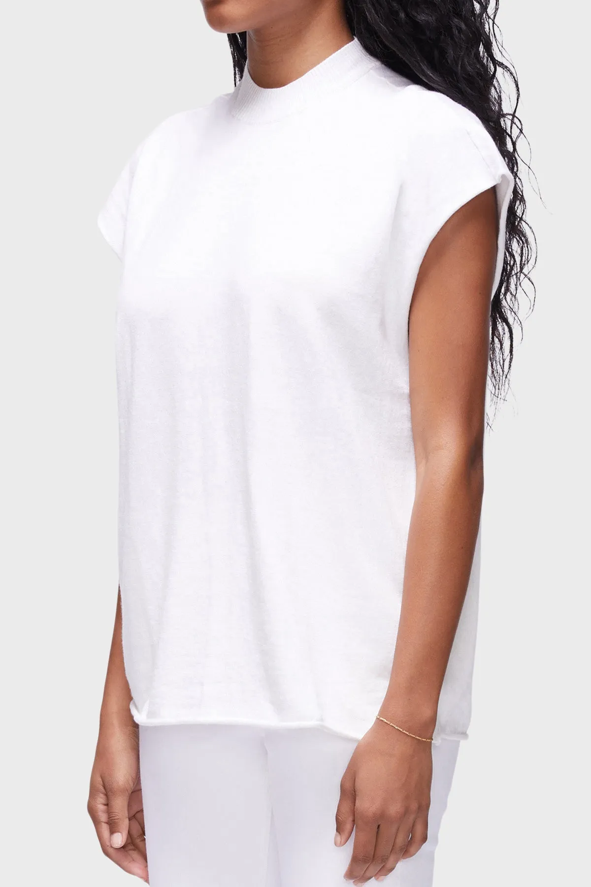 DSTLD Unisex Muscle Tee in Ivory