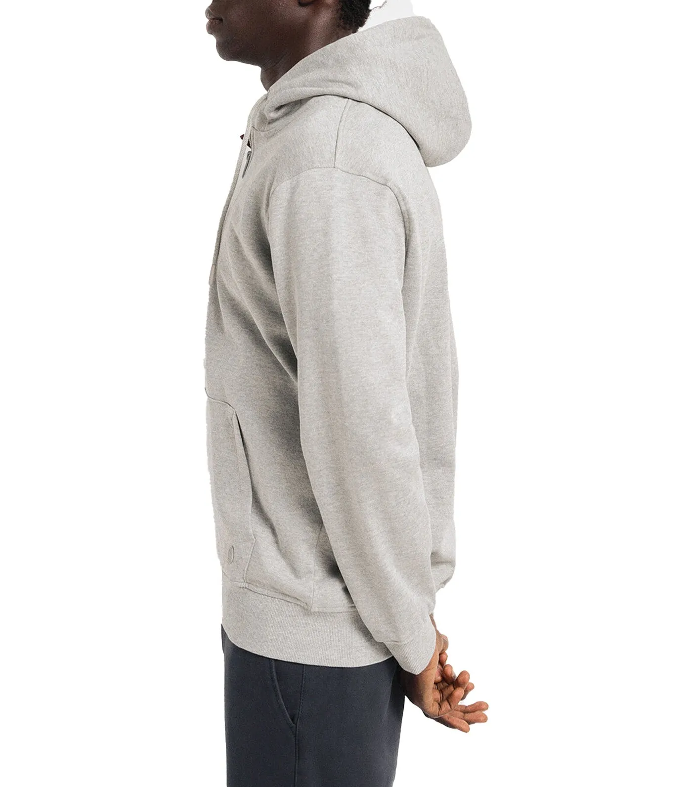 Essential Zip-Up Hoodie Dark Gray