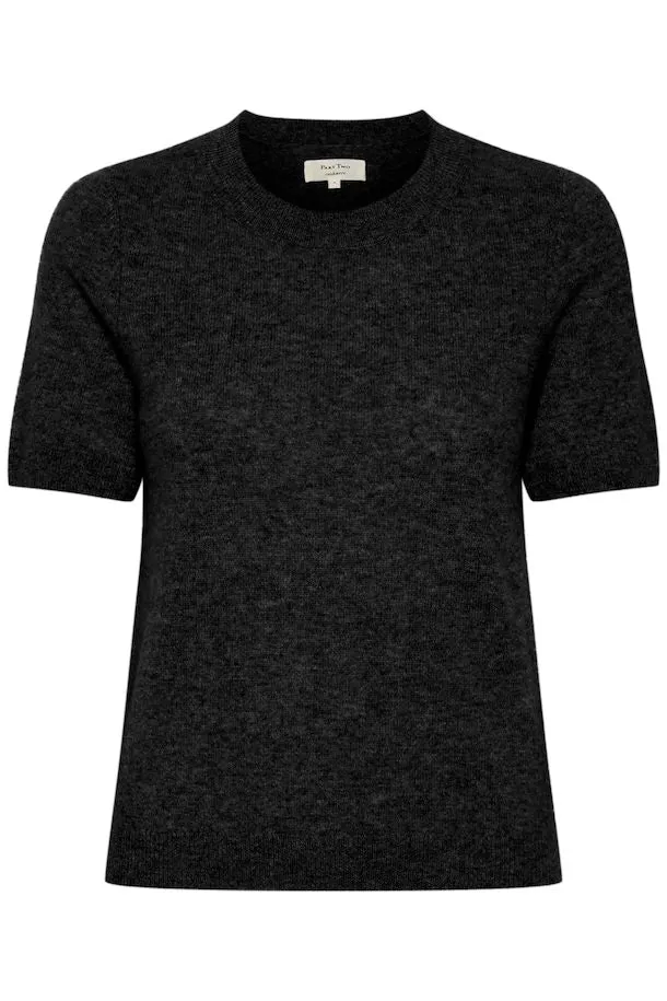 Everlotta Black Short Sleeve Cashmere Sweater