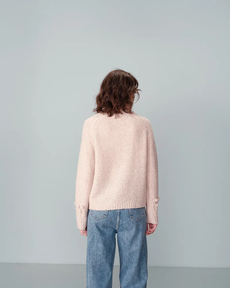 Grace & Mila Naurine Sweater in Pale Pink