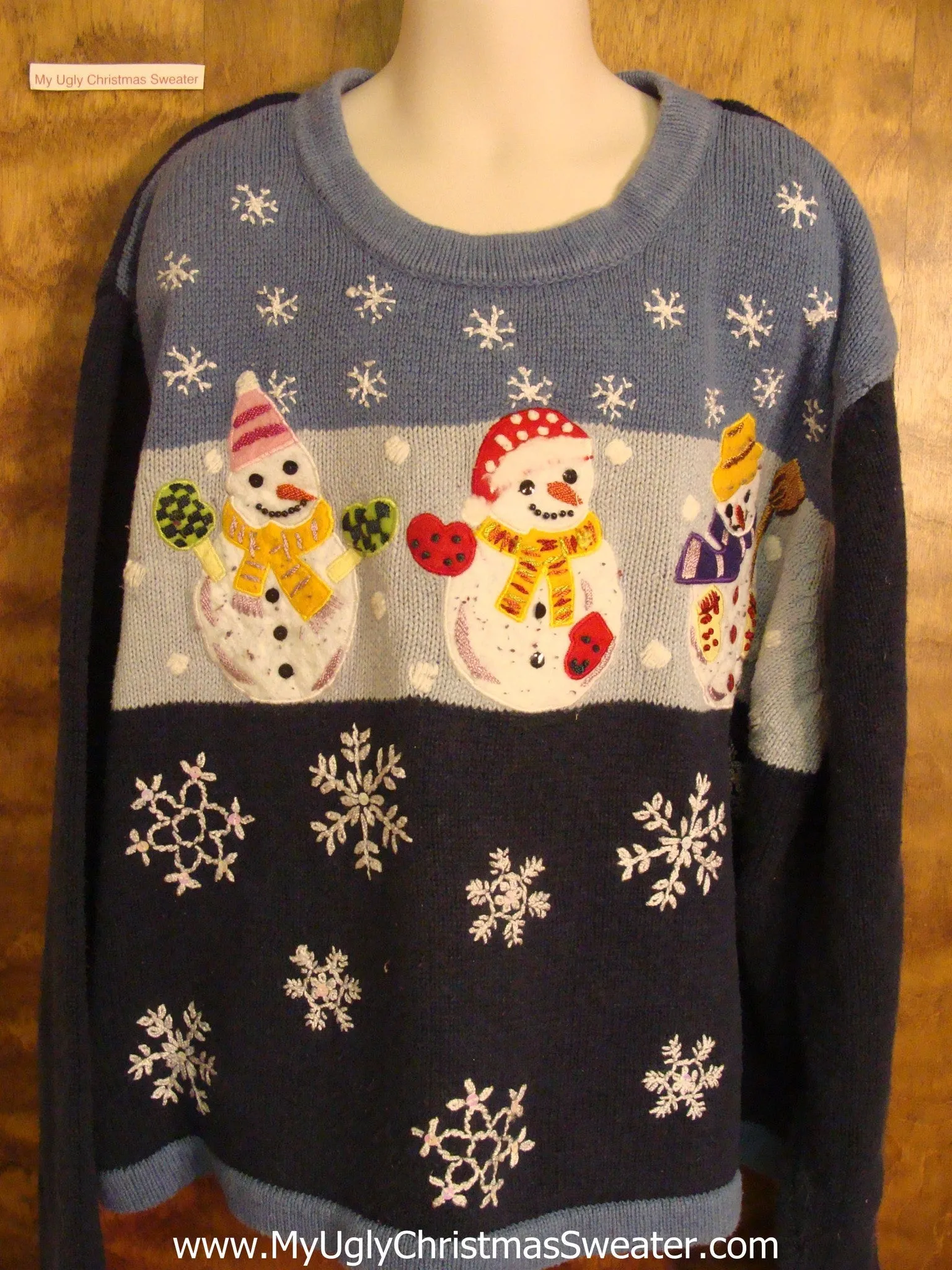 Happy Snowmen Short Christmas Sweater