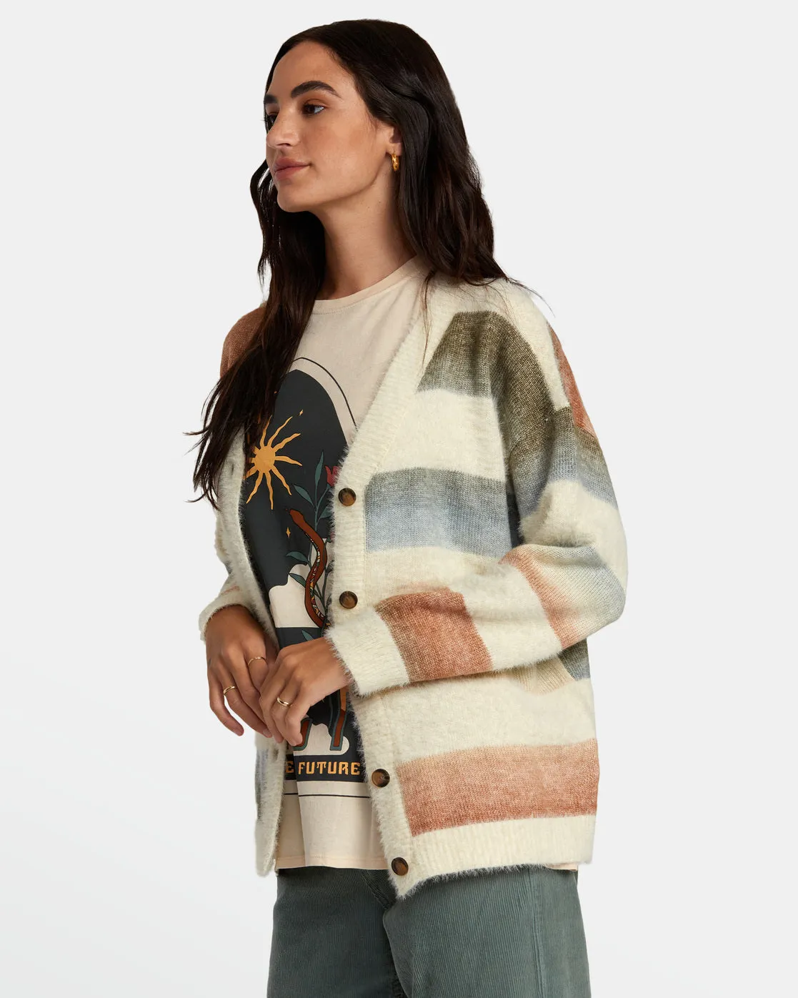 Here We Are Cardigan Sweater - Multi