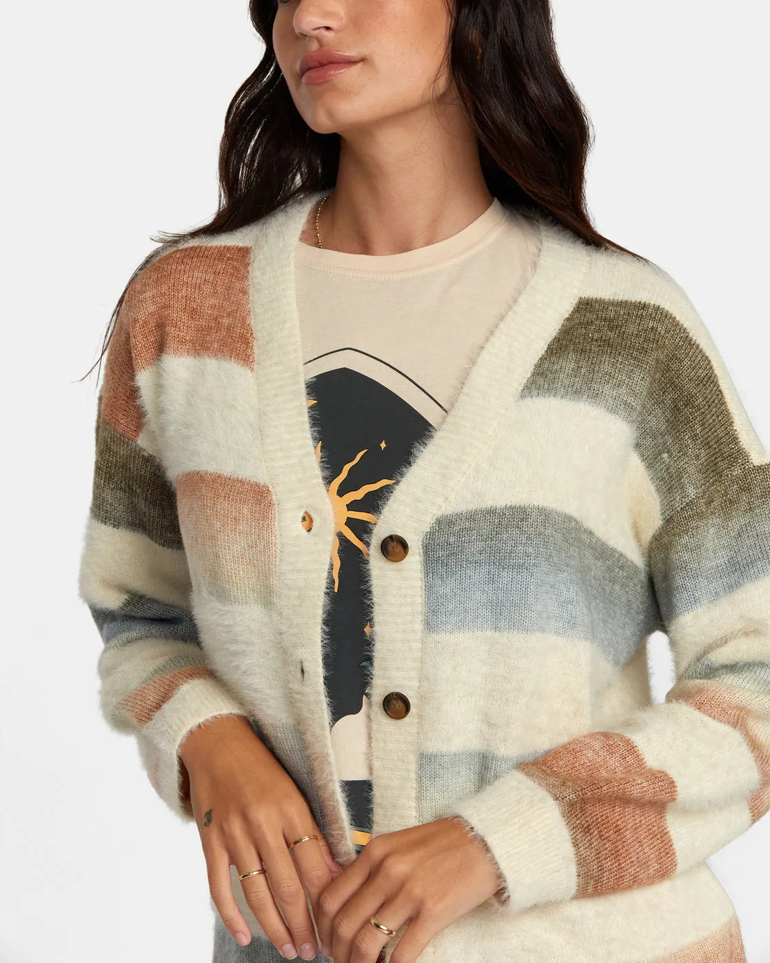 Here We Are Cardigan Sweater - Multi