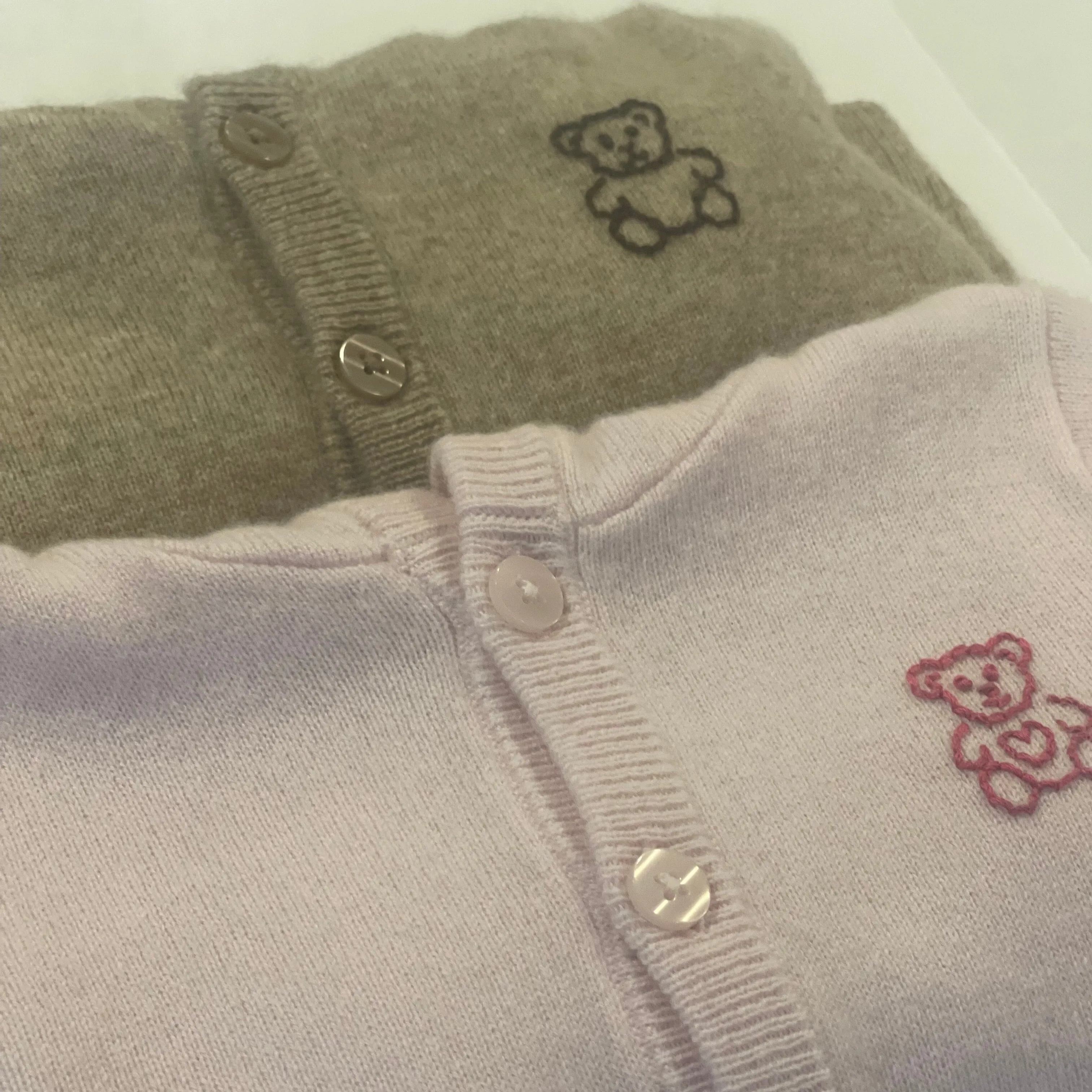 Le Fasheri Hooded Cashmere Hand Embroidered Baby Bear Sweater