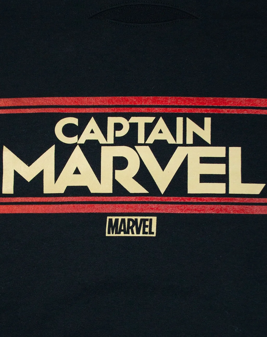 Marvel Captain Marvel Letters Womens Black Sweatshirt