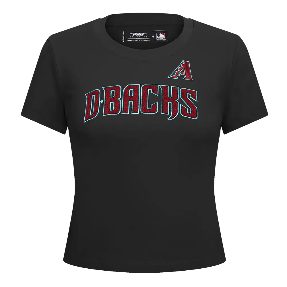 MLB ARIZONA DIAMONDBACKS CLASSIC WOMEN'S SLIM FIT TEE (BLACK)