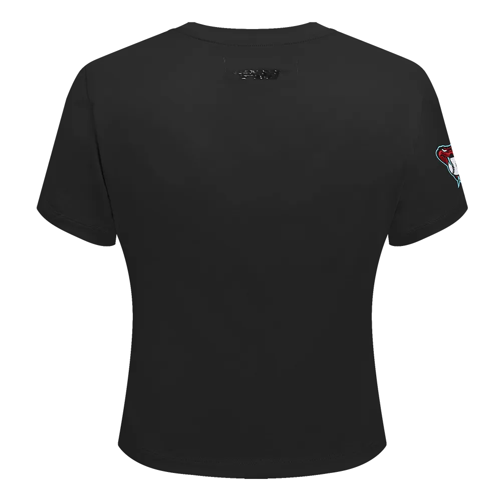 MLB ARIZONA DIAMONDBACKS CLASSIC WOMEN'S SLIM FIT TEE (BLACK)