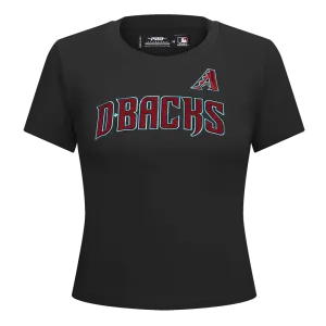 MLB ARIZONA DIAMONDBACKS CLASSIC WOMEN'S SLIM FIT TEE (BLACK)