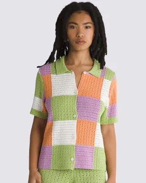 Morrison Checker Sweater - Leaf Green