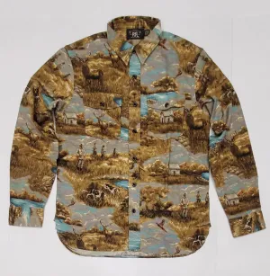 Nwt RRL Hunting Graphic Print L/S Button Down