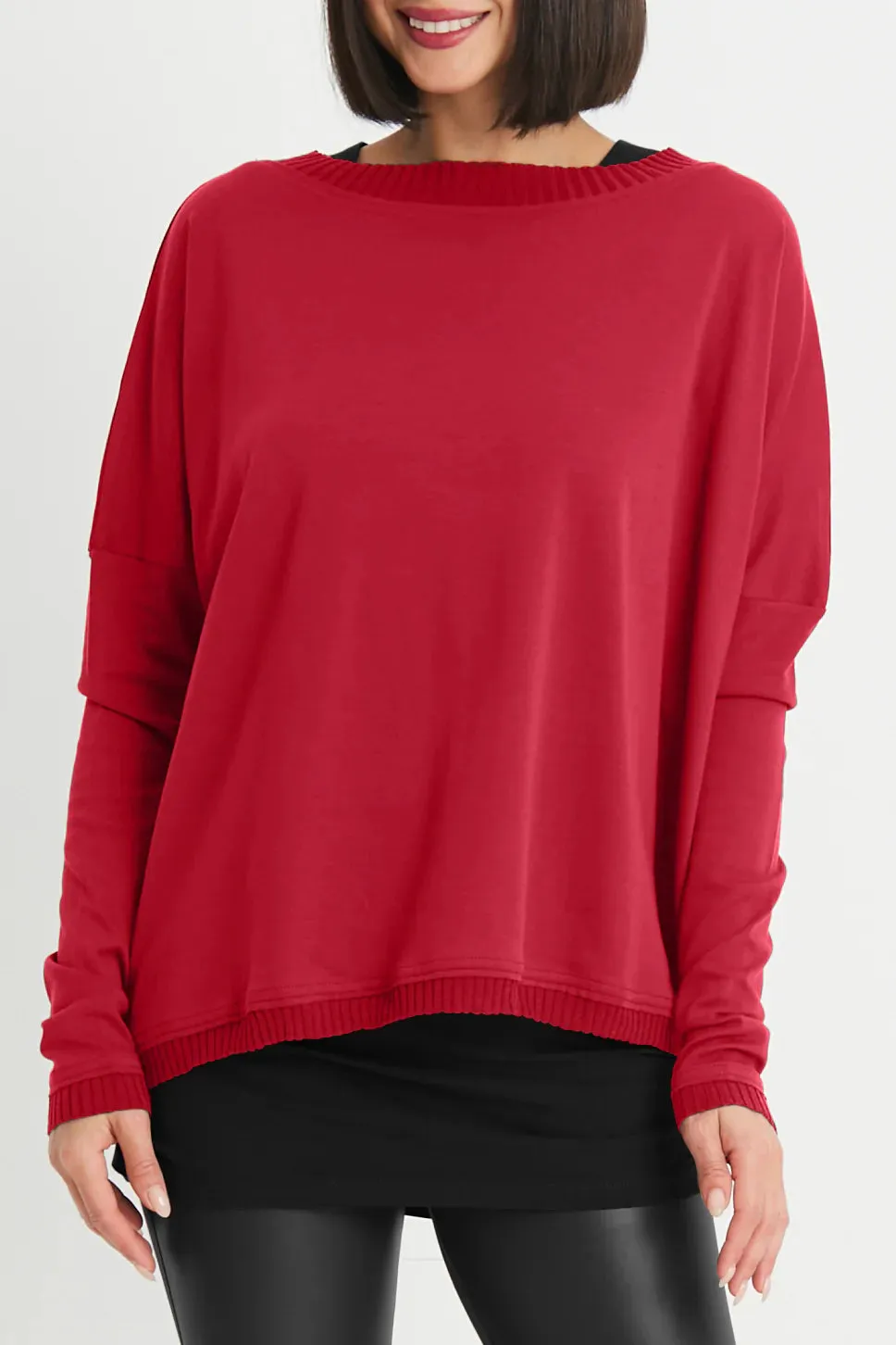 Off The Shoulder T | Garnet