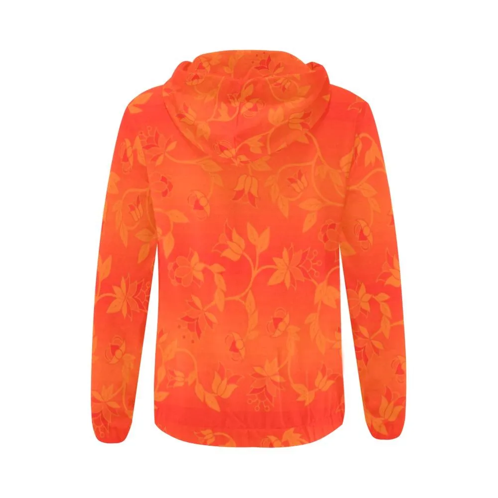 Orange Days - Orange Full Zip Hoodie for Women