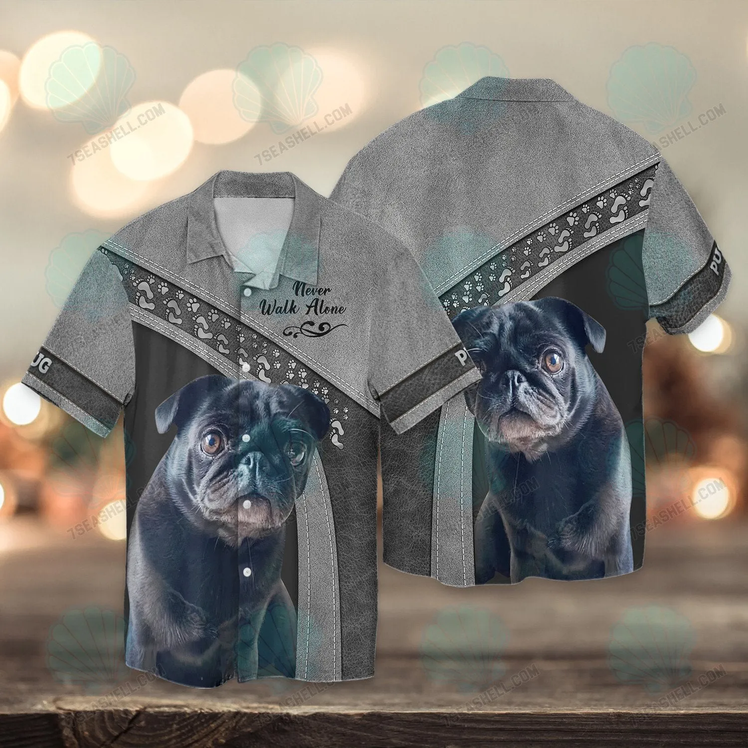 Pug Love Never Walk Alone 3D Full Print Christmas Loss of Dog Shirts