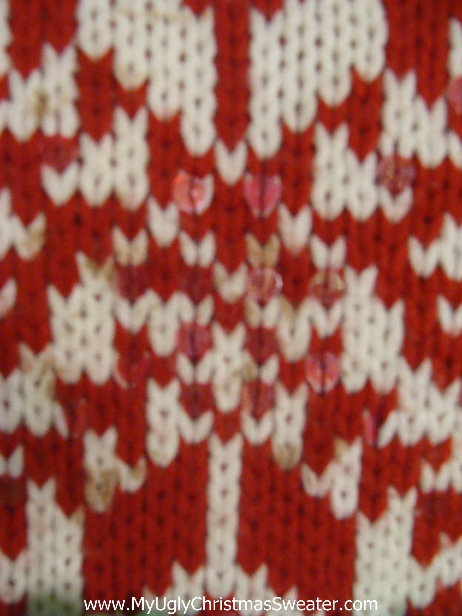 Red and White Nordic Cat Nordic Christmas Sweater