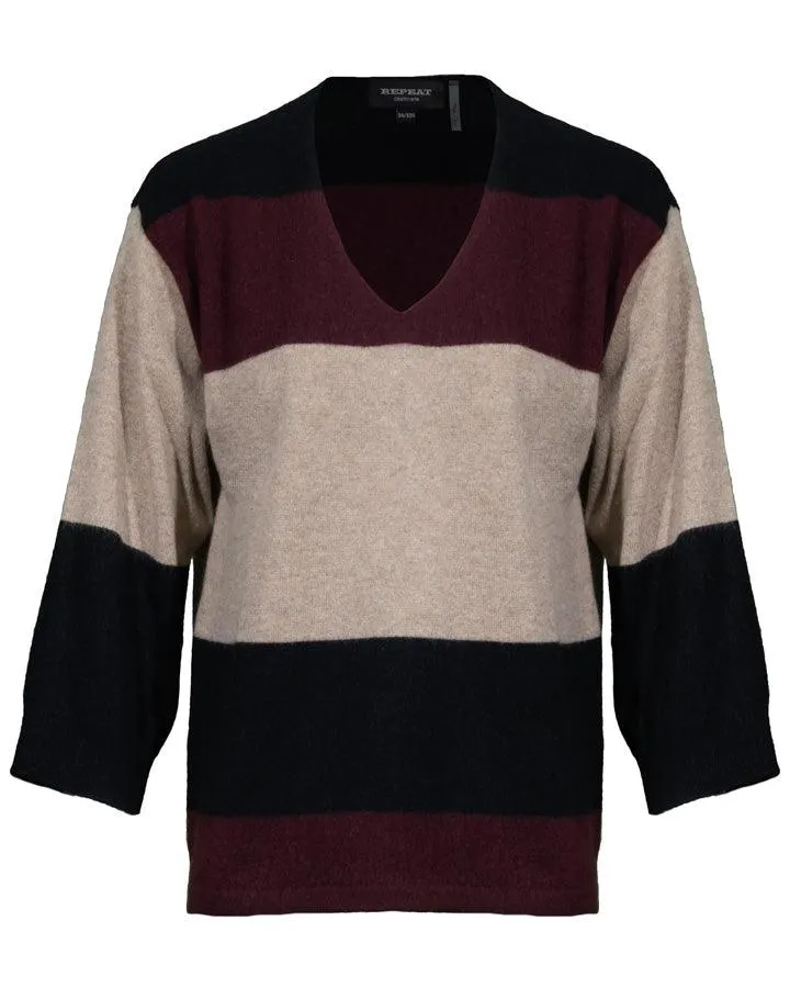 Repeat Color Block Cashmere Sweater