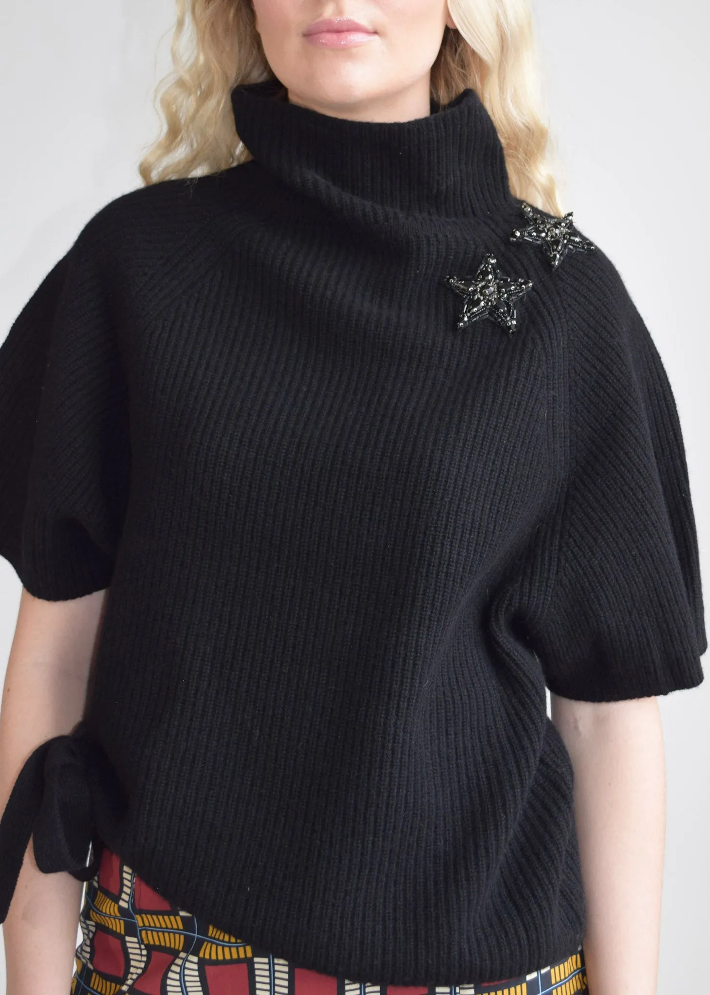 Seeing Stars Sweater Black with Black Stars