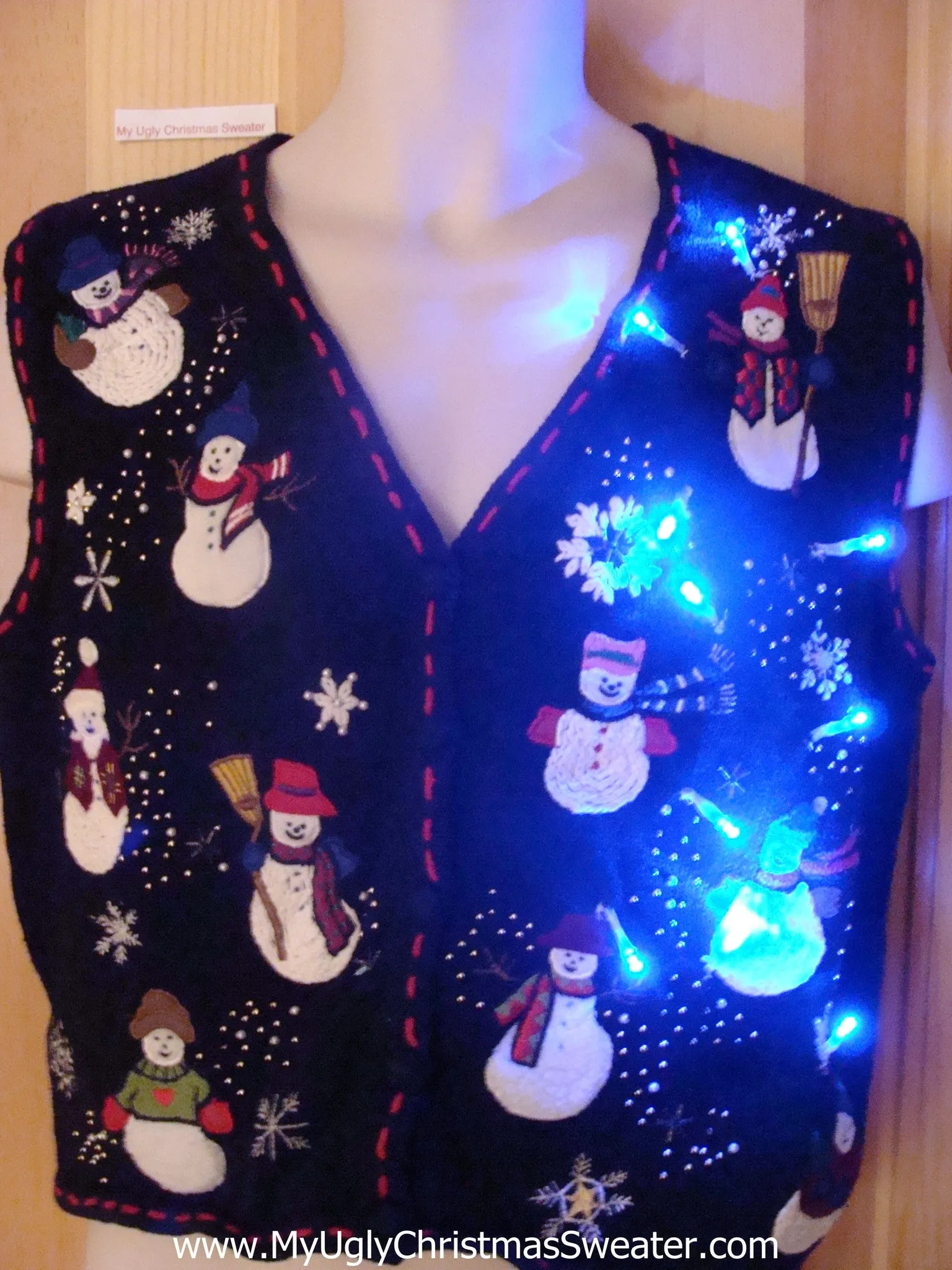 Snowman Light Up Christmas Sweater Vest