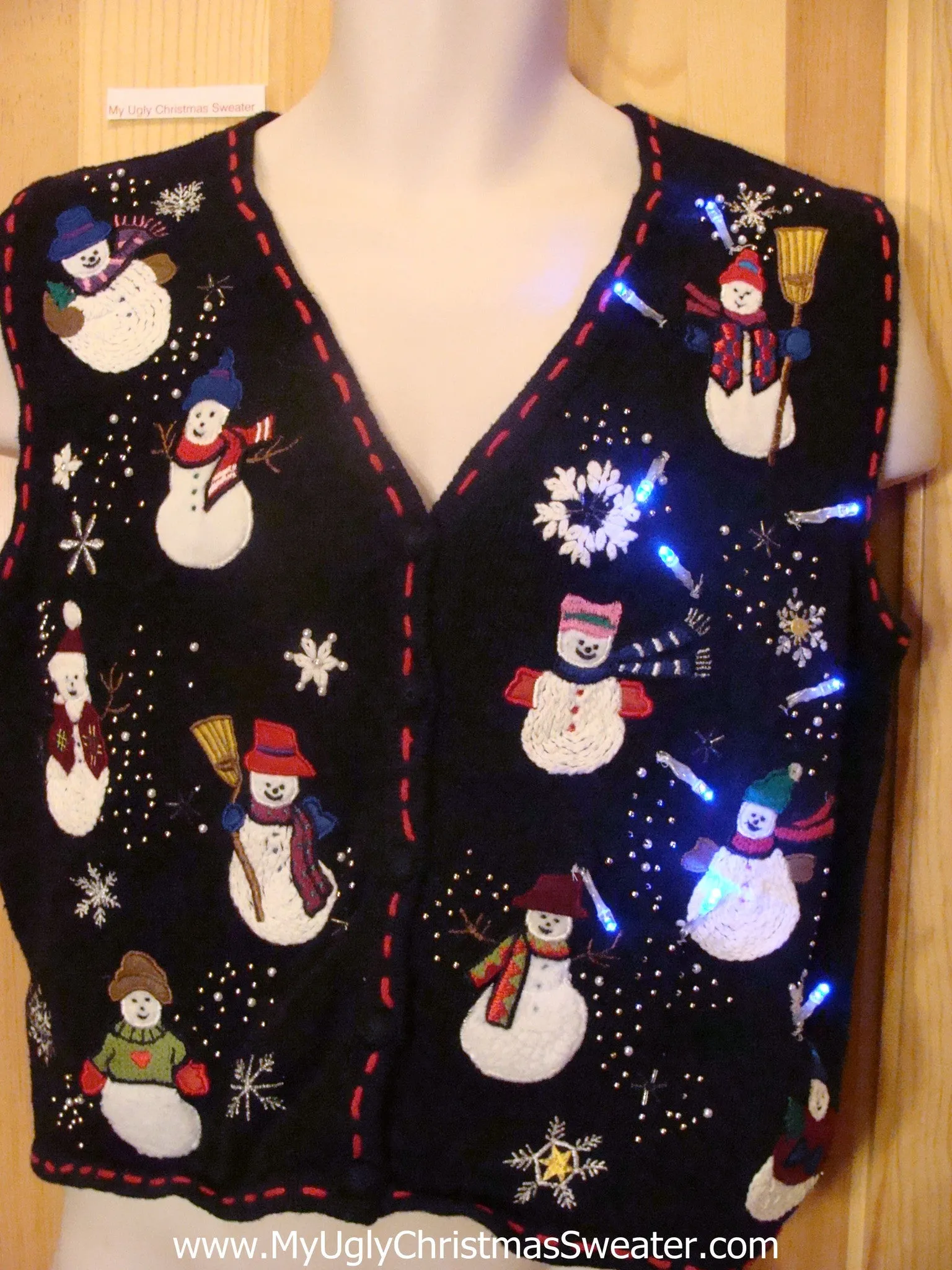 Snowman Light Up Christmas Sweater Vest