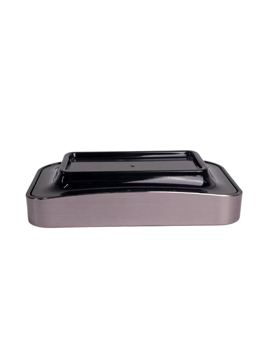 Stylish Soap Dish - Silver & Black