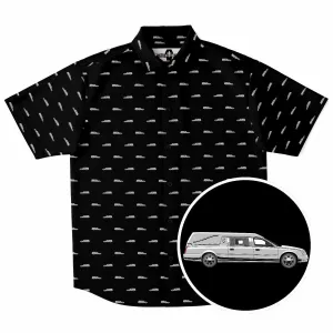 Subtle-Tee Silver Hearse on Black