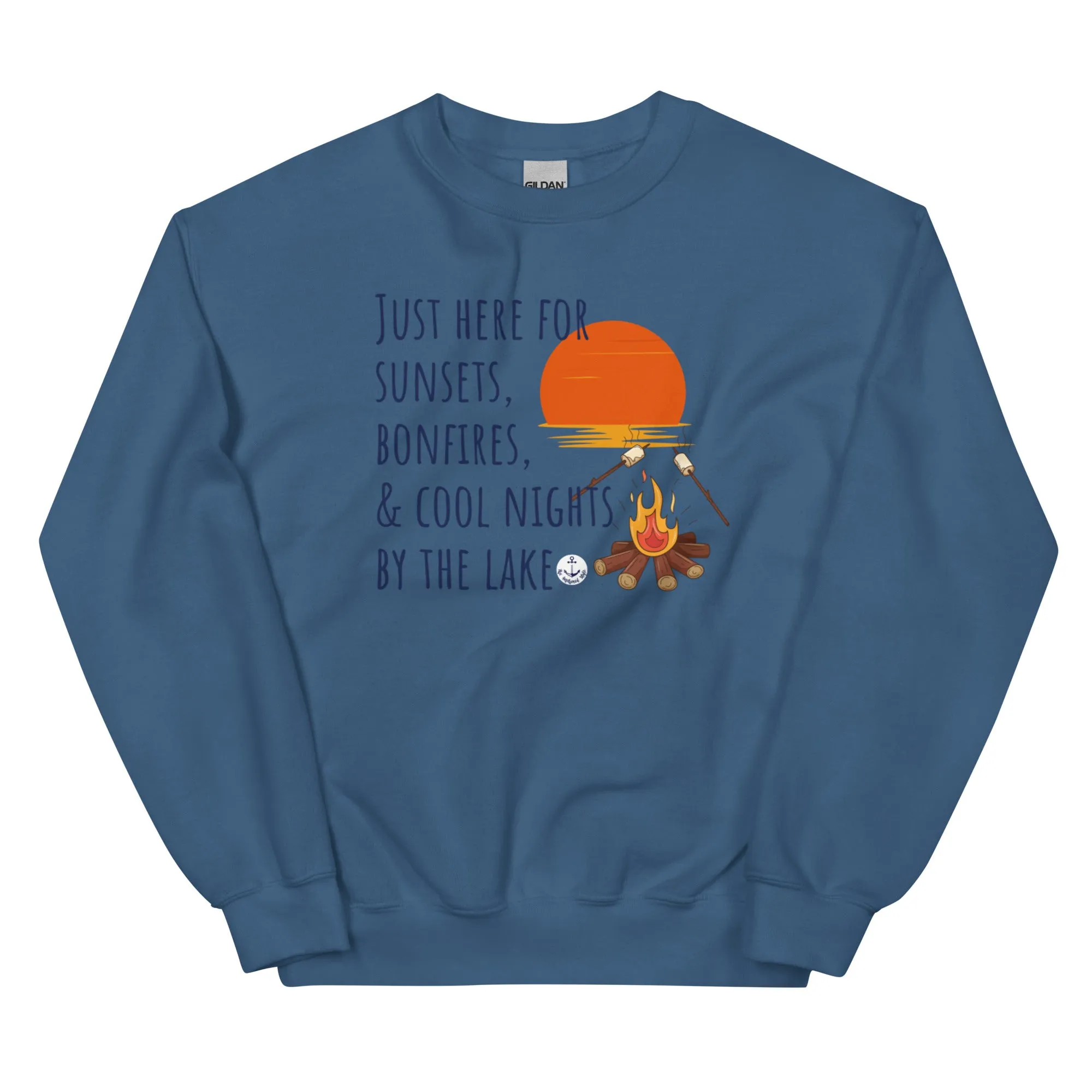 Sunsets & Bonfires Fall Graphic Crew Neck Sweatshirt