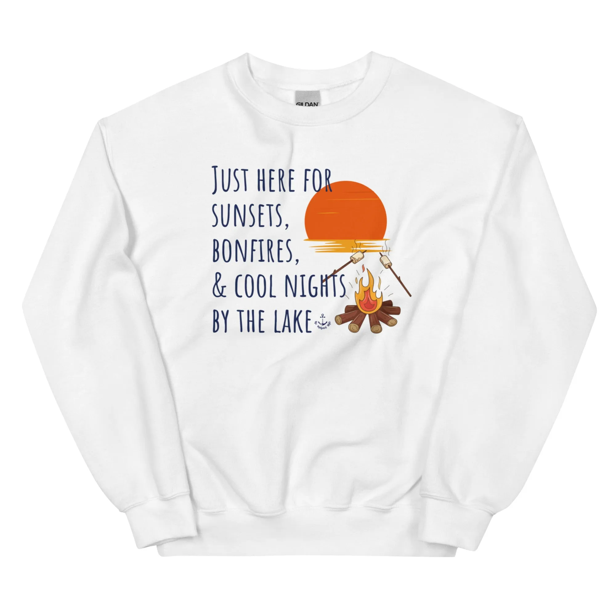 Sunsets & Bonfires Fall Graphic Crew Neck Sweatshirt