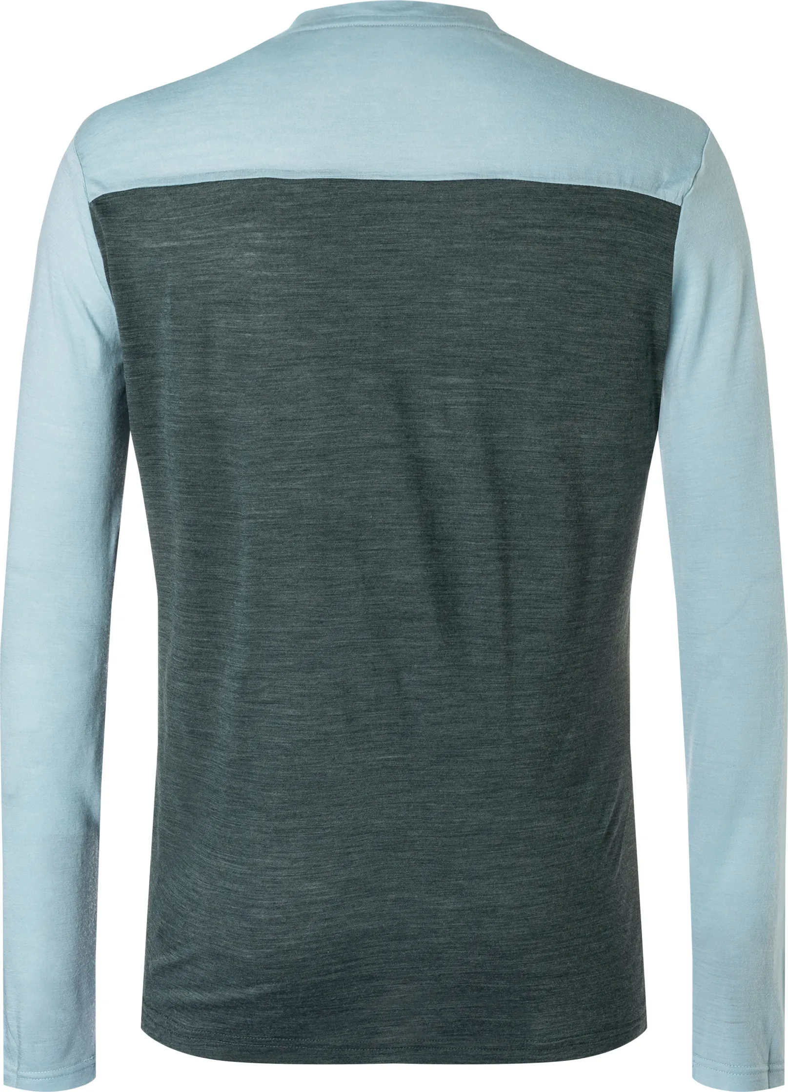 super.natural Men&#x27;s Contrast Long Sleeve Urban Chic Melange/Cloud Blue | Buy super.natural Men&#x27;s Contrast Long Sleeve Urban Chic Melange/Cloud Blue here | Outnorth