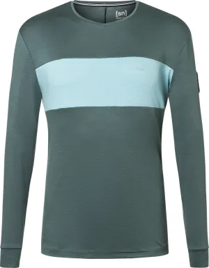 super.natural Men&#x27;s Gravier Long Sleeve Urban Chic/Cloud Blue | Buy super.natural Men&#x27;s Gravier Long Sleeve Urban Chic/Cloud Blue here | Outnorth