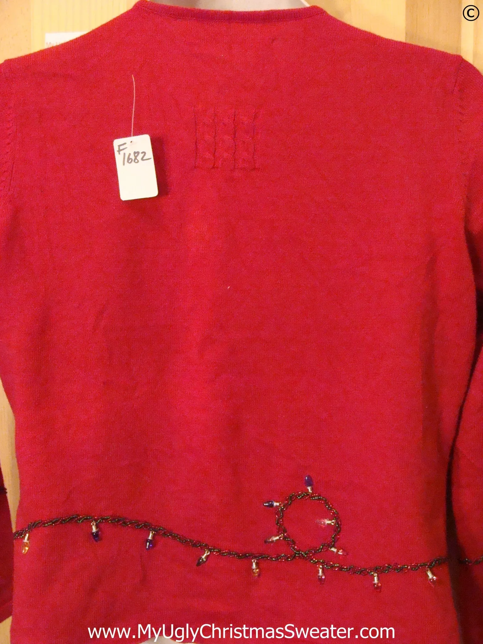 Tangled Snowmen Red Cheap Christmas Sweater