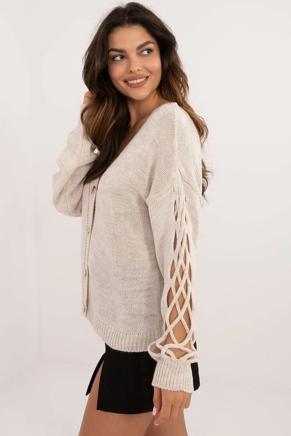 TEEK - Netted Arms Cardigan