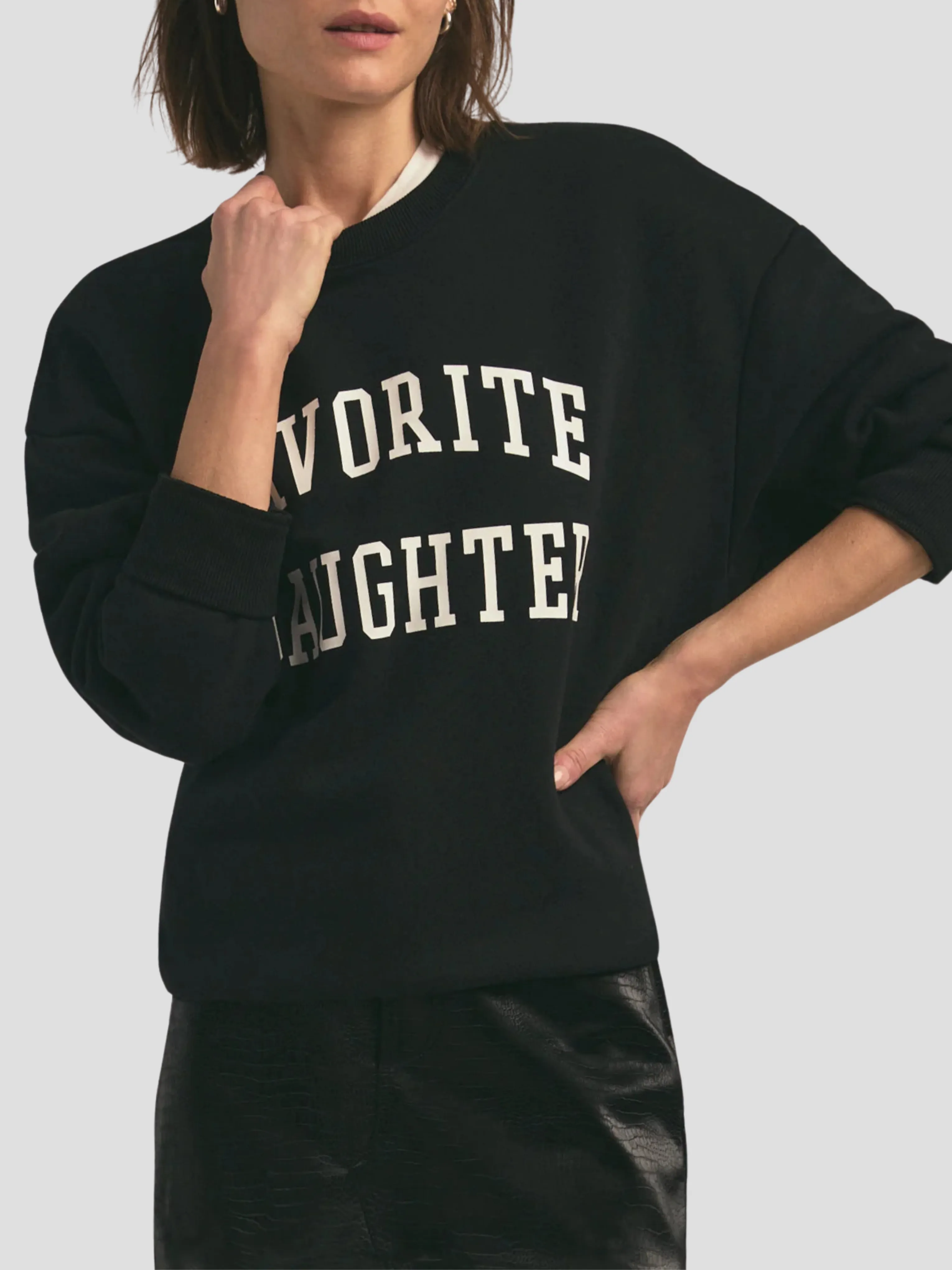 The Collegiate Sweatshirt in Black