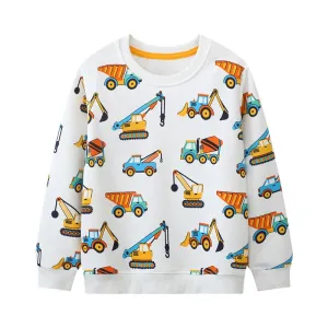 Toddler/Kid's Cartoon Cranes Print Design Sweatshirt