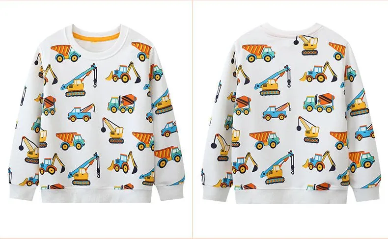 Toddler/Kid's Cartoon Cranes Print Design Sweatshirt