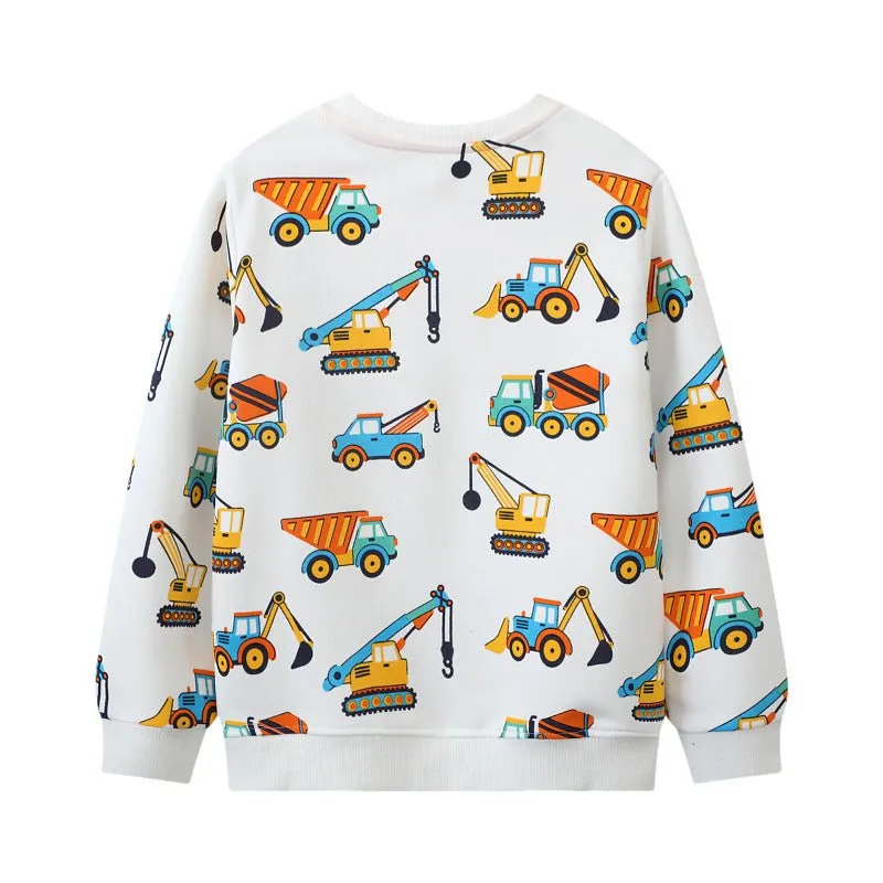 Toddler/Kid's Cartoon Cranes Print Design Sweatshirt