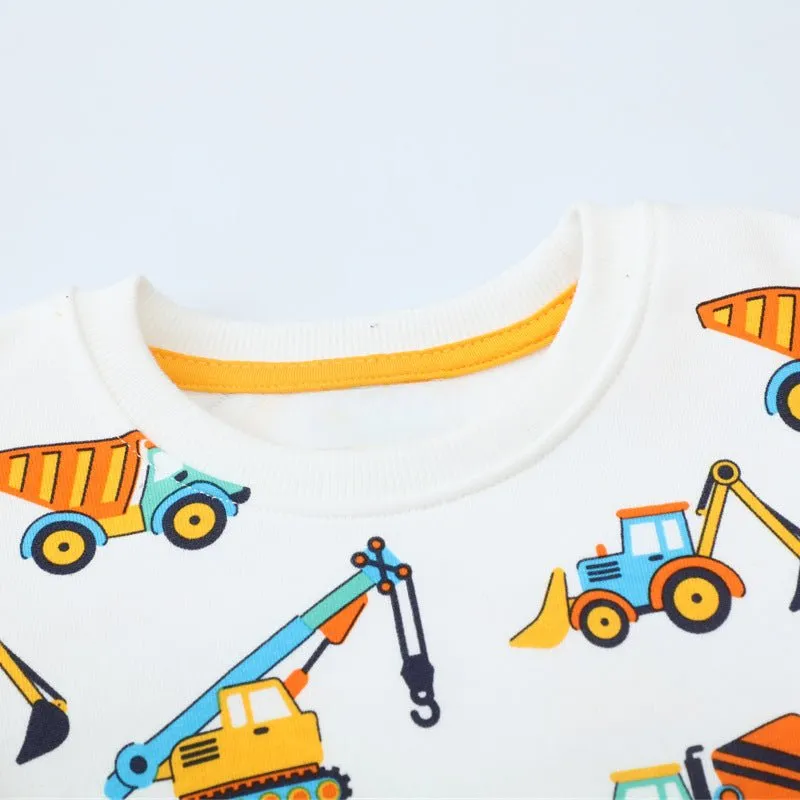 Toddler/Kid's Cartoon Cranes Print Design Sweatshirt