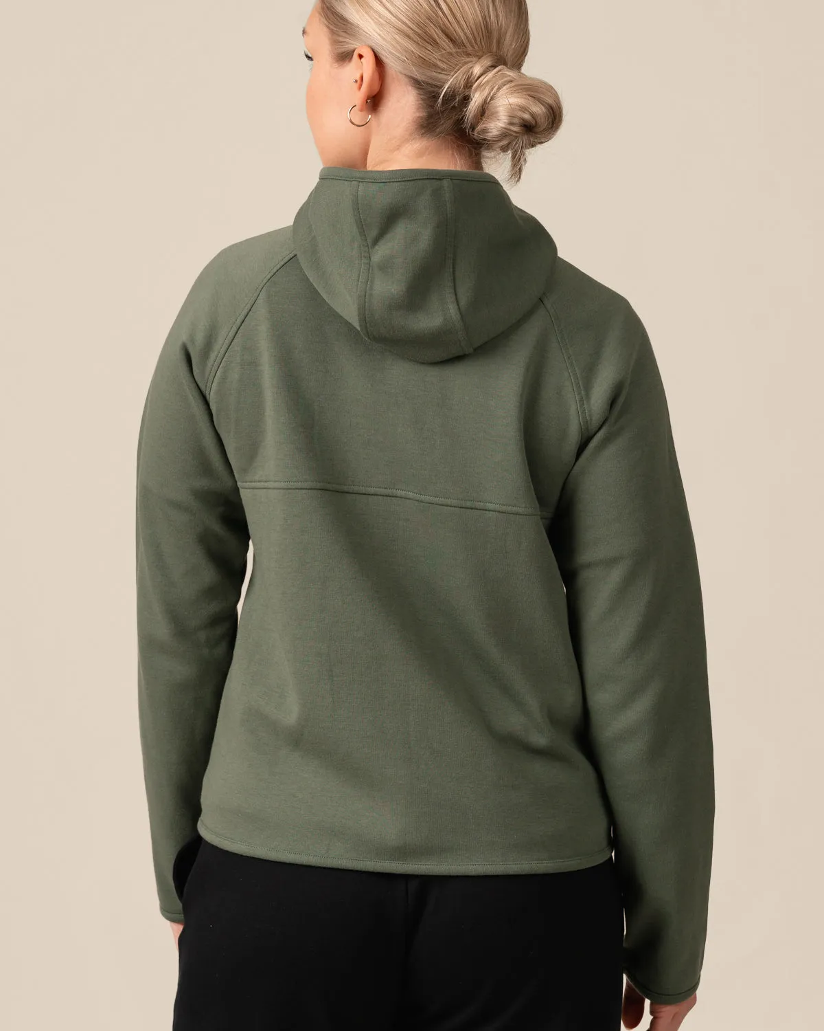 Toive Zip-Up Hoodie Sage Green