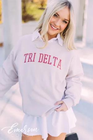 Tri Delta Varsity Sand Sweatshirt